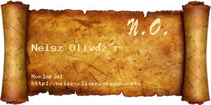 Neisz Olivér névjegykártya