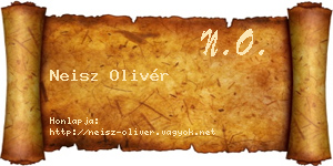 Neisz Olivér névjegykártya